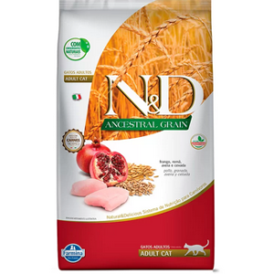 Ração Farmina N&d Ancestral Grain Para Gatos Adultos Sabor Frango E Romã