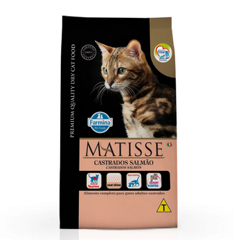 Ração Farmina Matisse Para Gatos Adultos Castrados Sabor Salmão