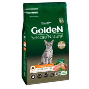 Ração Golden Seleção Natural Para Gatos Adultos Sabor Frango E Arroz