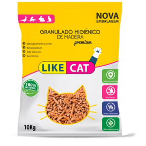 Granulado Higiênico De Madeira Like Cat