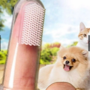 Escova De Dentes De Estimação Silicone Para Pets Cães E Gatode Limpa 5*2cm
