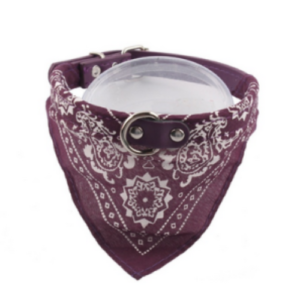 Pet Coleira Colar Com Lenço Bandana Ajustável Cães E Gatos Tamanho Pequeno Pet Novidade Para Cachorro Porte Roxa